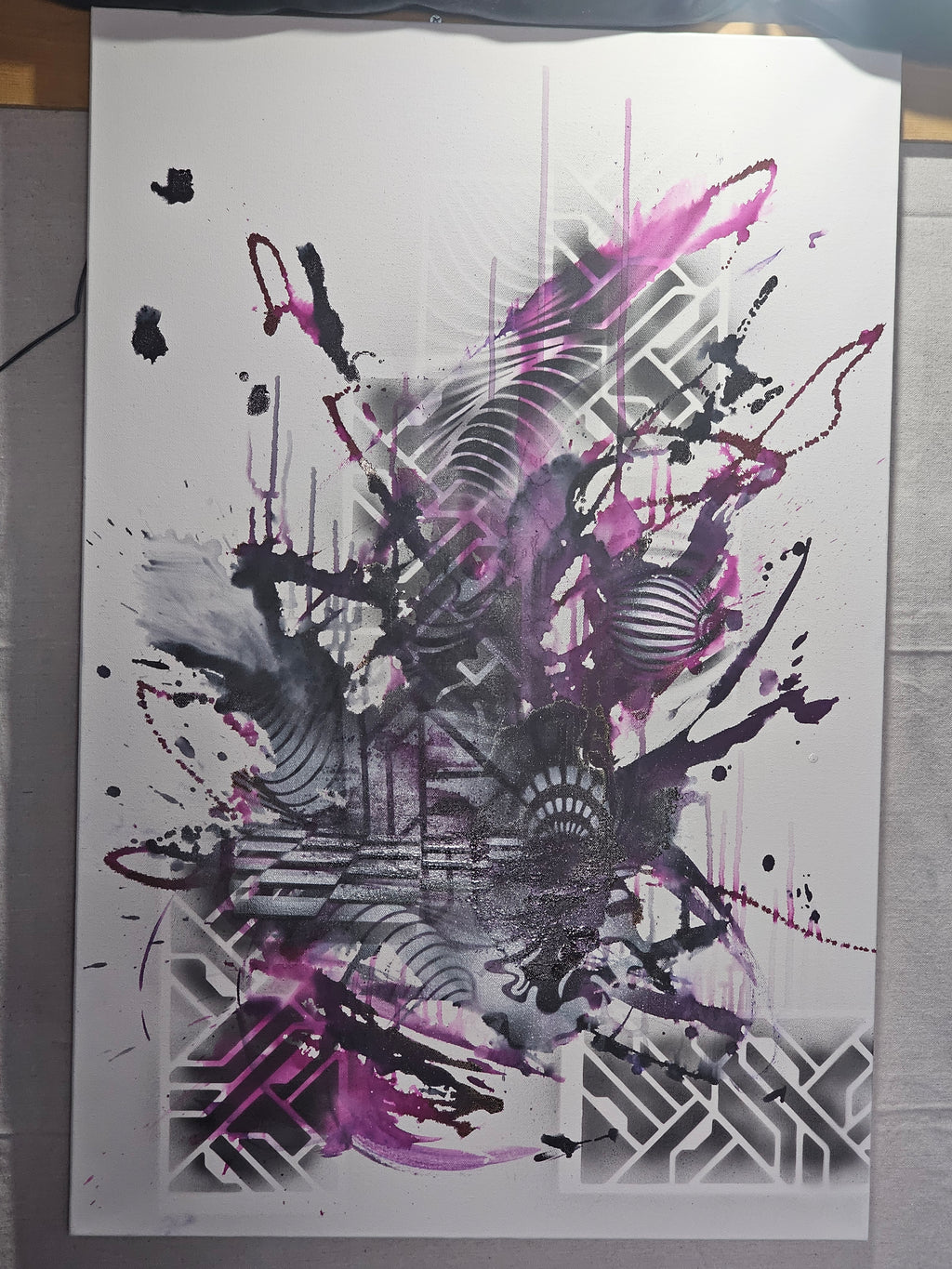 26.1 – Tumbler (2026) | Original 24×36 Abstract Mixed Media Painting