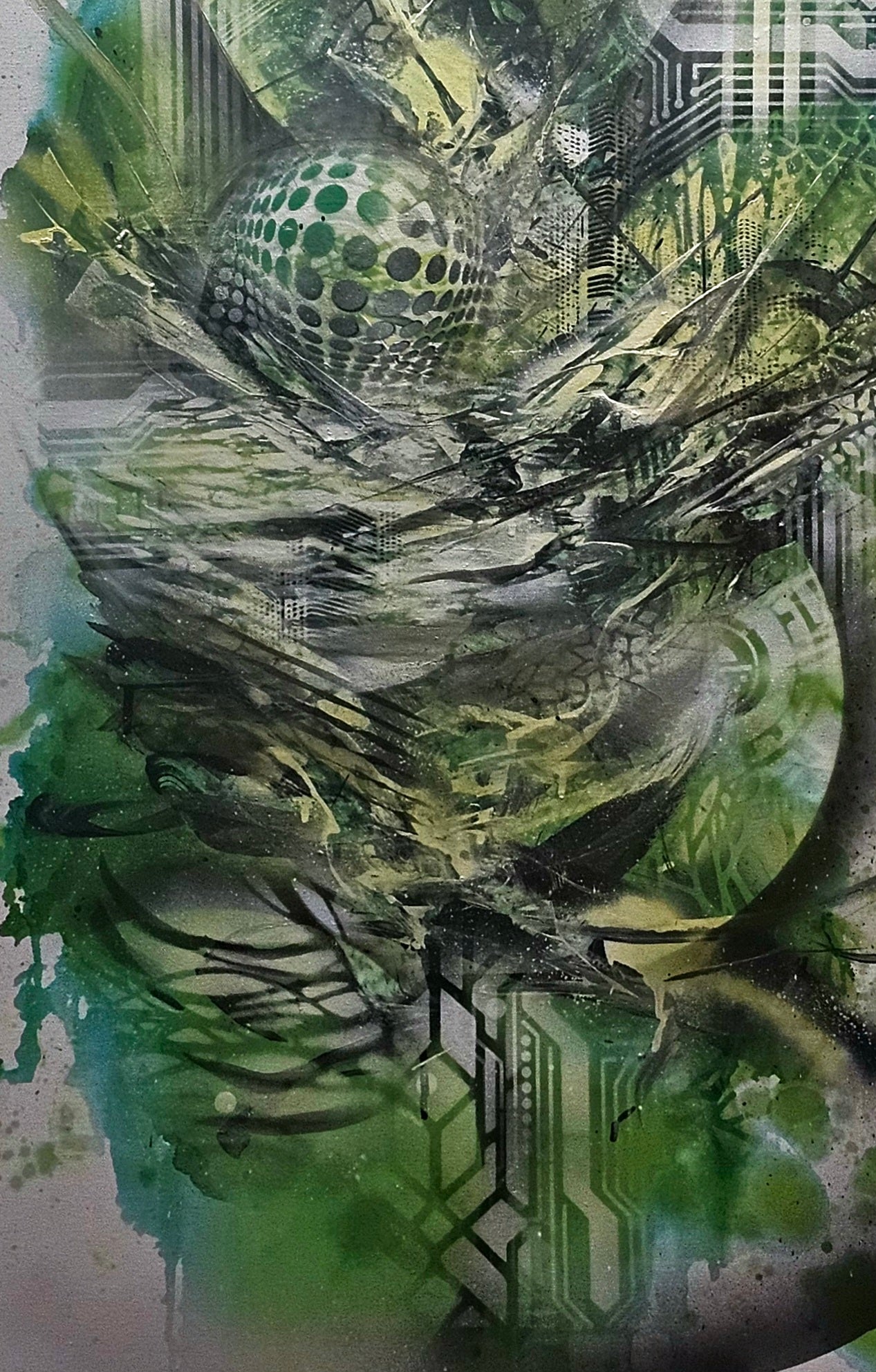 26.2 – Corroded (2026) | Original 24×48 Abstract Mixed Media Painting