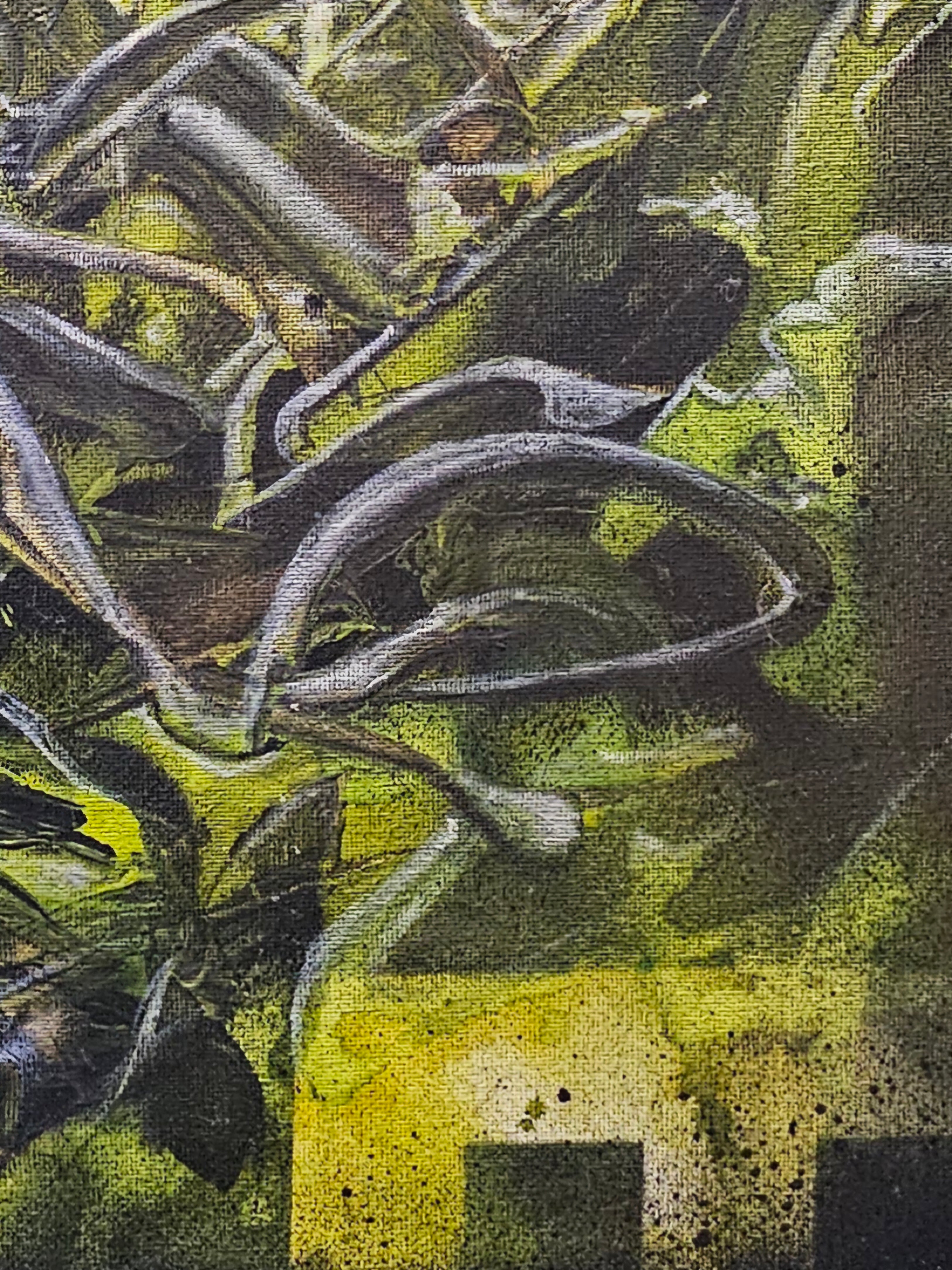 Geiger (2021) | Original 24×30 Abstract Mixed Media Painting