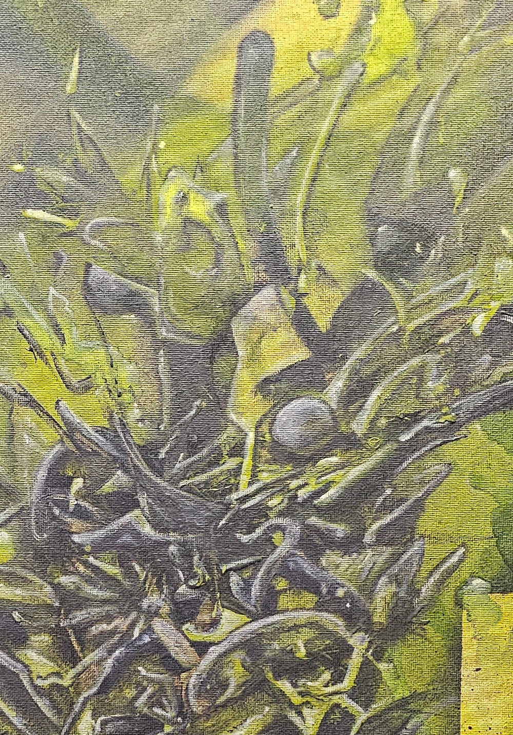Geiger (2021) | Original 24×30 Abstract Mixed Media Painting