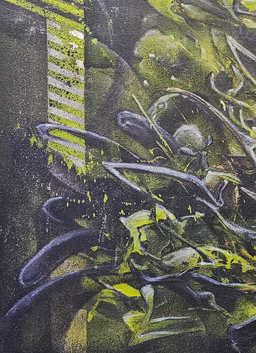 Geiger (2021) | Original 24×30 Abstract Mixed Media Painting