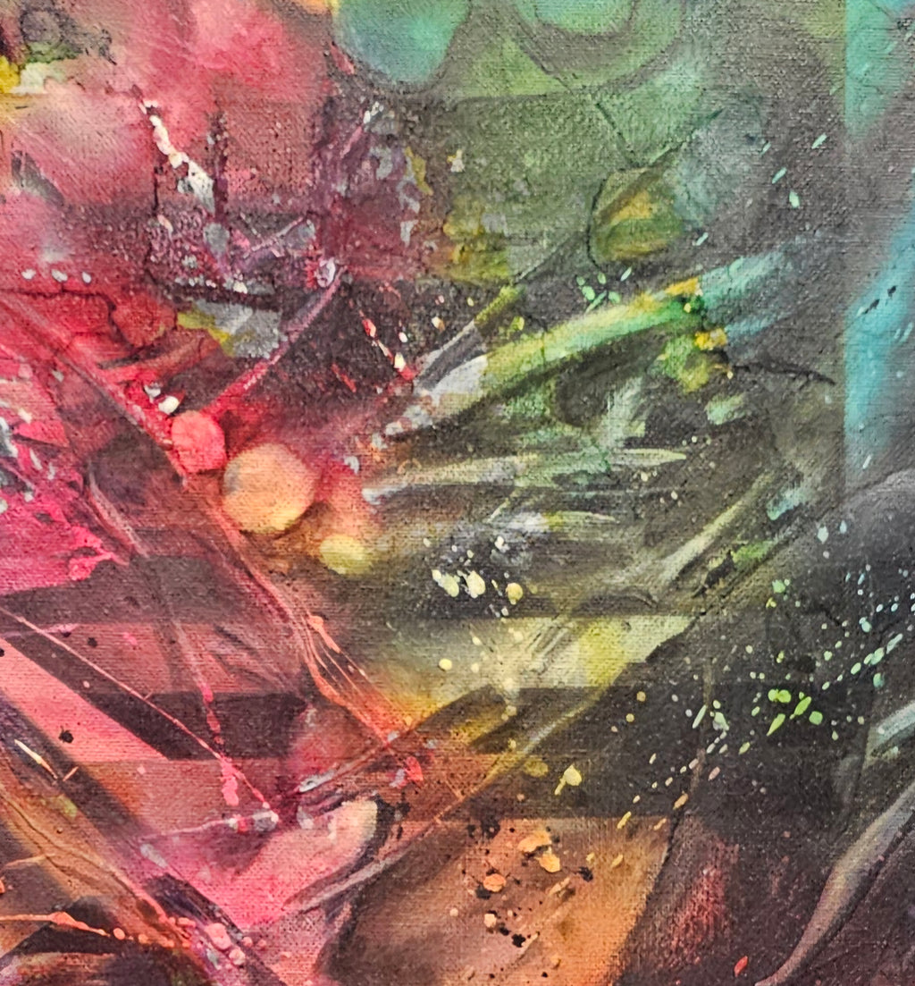 Swamp Gas Fever (2025) | Original 24×36 Abstract Mixed Media Painting