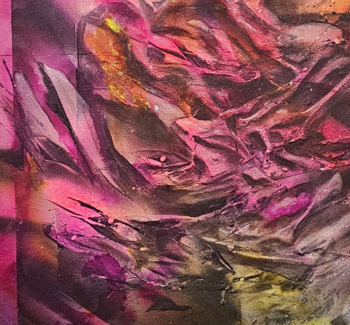 Swamp Gas Fever (2025) | Original 24×36 Abstract Mixed Media Painting