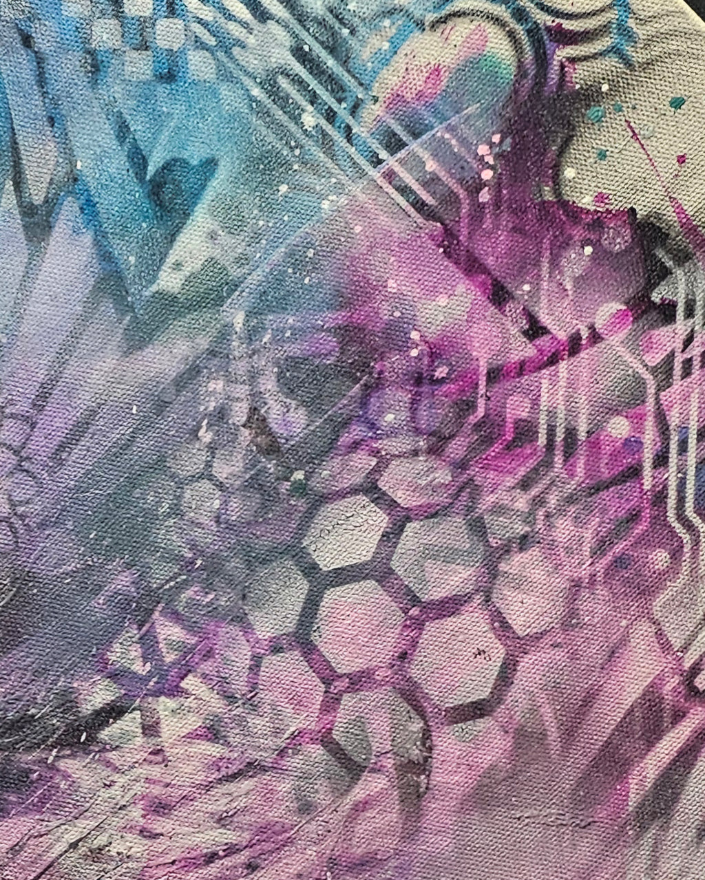 Cold Fused (2026) | Original 20×20 Abstract Mixed Media Painting