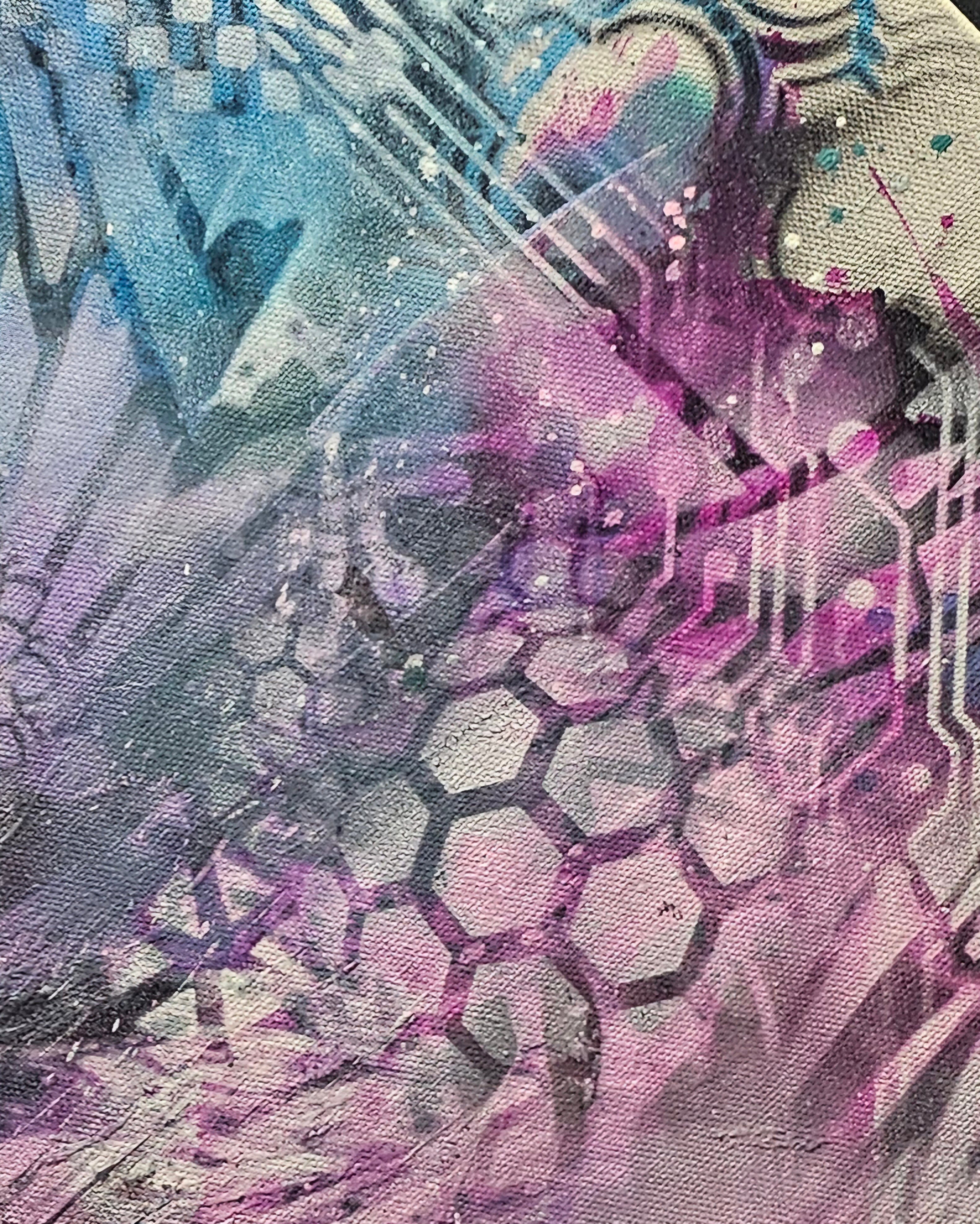 Cold Fused (2026) | Original 20×20 Abstract Mixed Media Painting