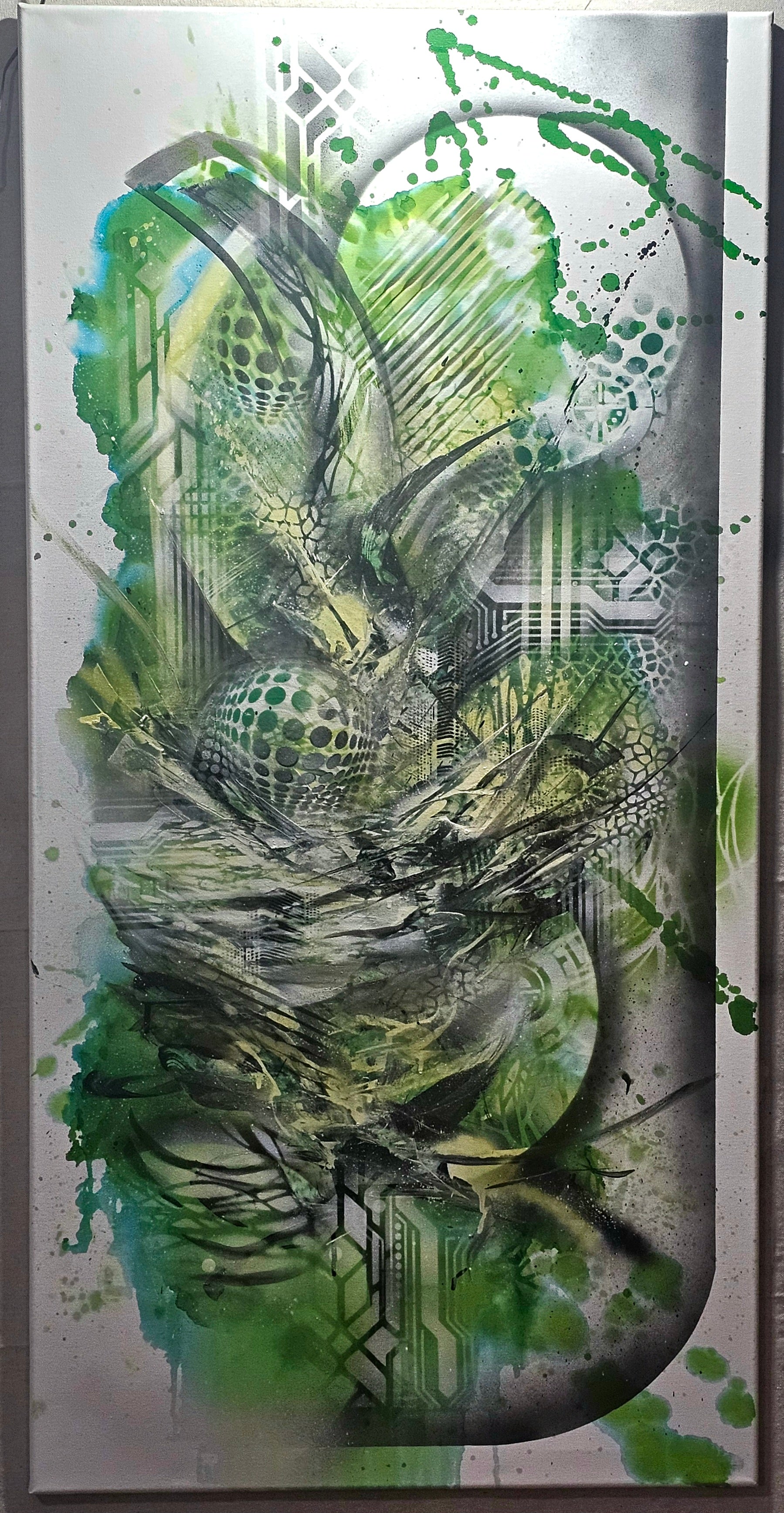 26.2 – Corroded (2026) | Original 24×48 Abstract Mixed Media Painting