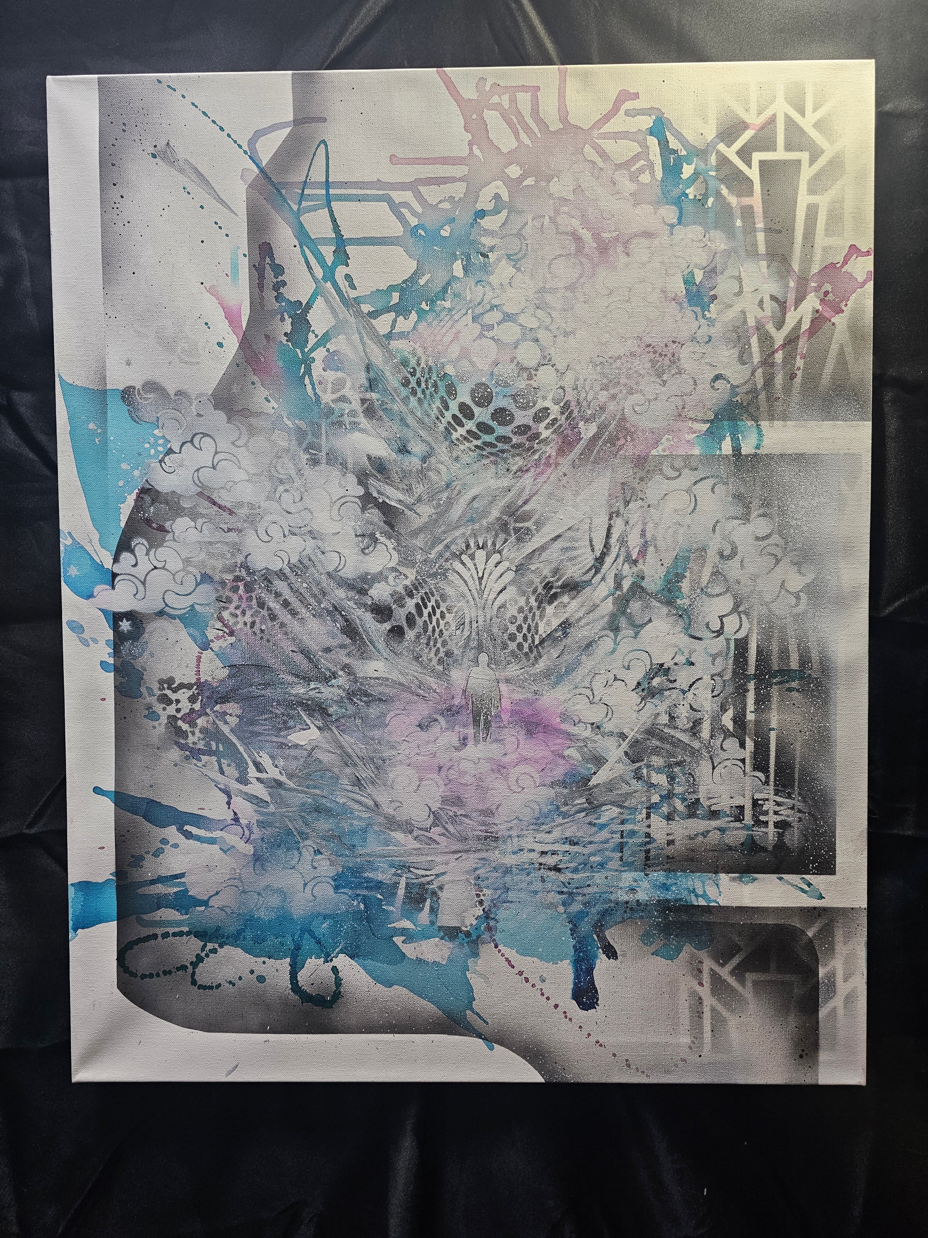 Where Here There (2026) | Original 24×30 Abstract Mixed Media Painting