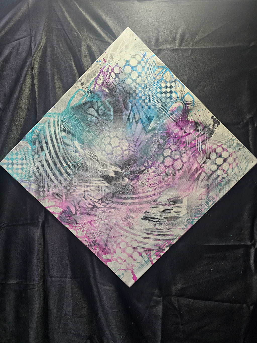 Cold Fused (2026) | Original 20×20 Abstract Mixed Media Painting