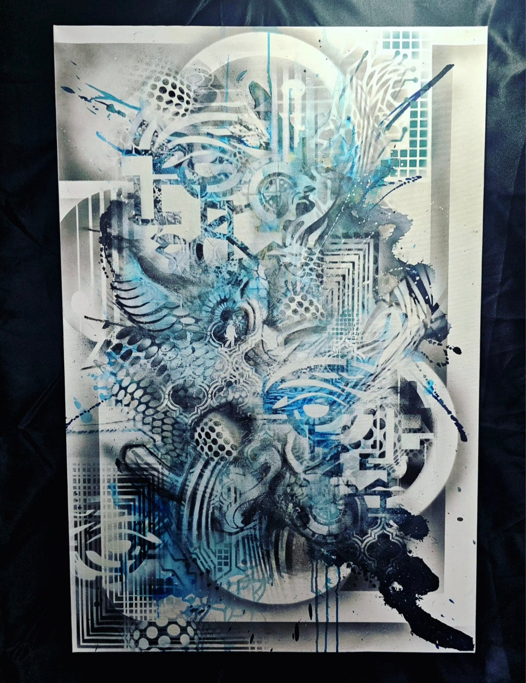 26.5 – Stoic Intrusion (2026) | Original 24×36 Abstract Mixed Media Painting