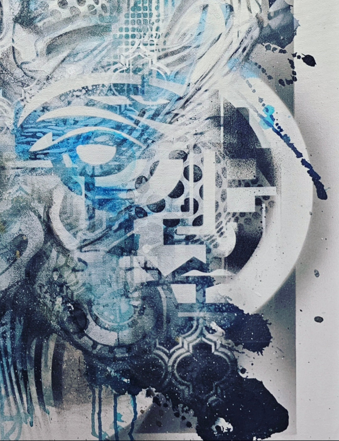 26.5 – Stoic Intrusion (2026) | Original 24×36 Abstract Mixed Media Painting