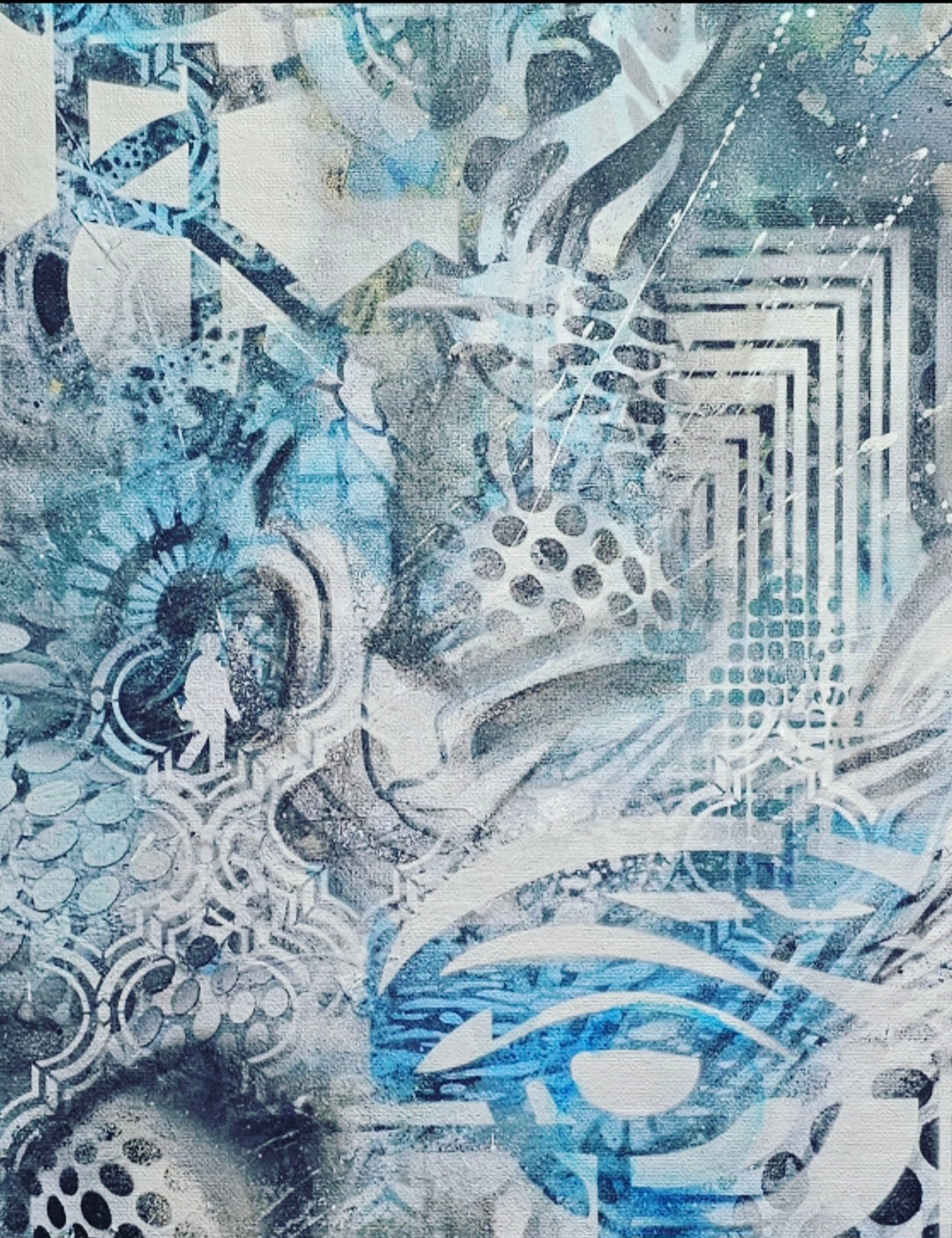 26.5 – Stoic Intrusion (2026) | Original 24×36 Abstract Mixed Media Painting