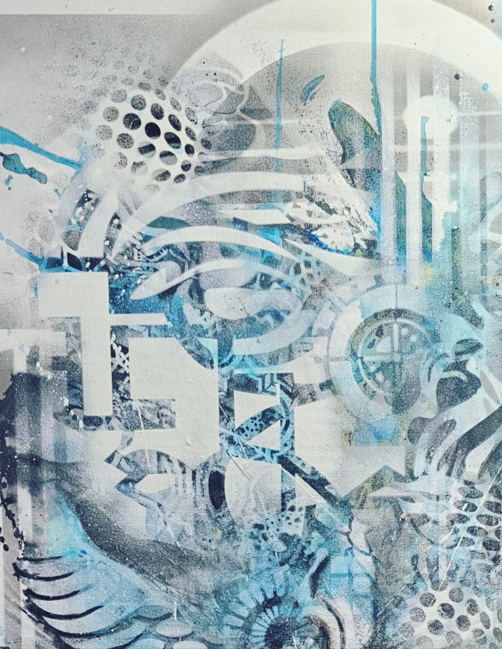 26.5 – Stoic Intrusion (2026) | Original 24×36 Abstract Mixed Media Painting