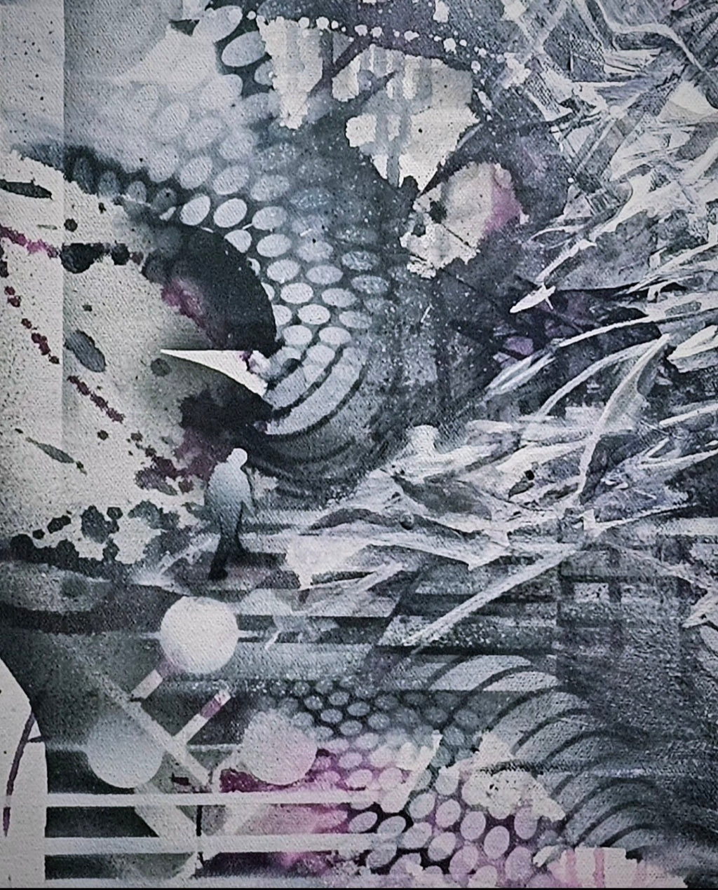 26.1 – Tumbler (2026) | Original 24×36 Abstract Mixed Media Painting